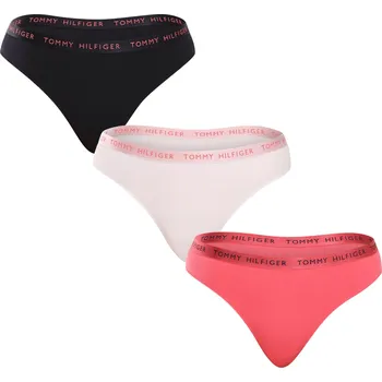 Dámská móda 3PACK dámská tanga Tommy Hilfiger vícebarevná (UW0UW04889 0V5) M UW0UW04889 0V5 Možnost vrácení zboží ZDARMA do 120 dnů!