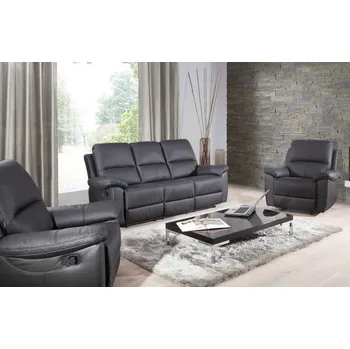 Sedací souprava Kožená sedací souprava s funkcí relax TRIPOLIS 3+1+1