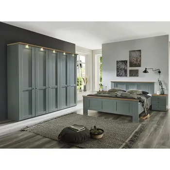 Ložnicová sestava Ložnicová sestava MARLOW šalvějově zelená/dub bianco