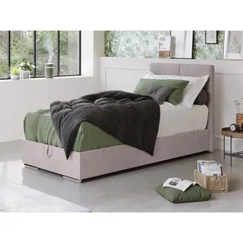 Postel Čalouněná postel s úložným prostorem a topperem TOM 90x200