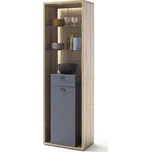 Šedá knihovna do obývacího pokoje LIZZANO