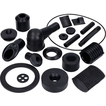 Spojovací materiál motoru RMS Sada gumových dílů, černá, Vespa PX, PE 125-200 43376