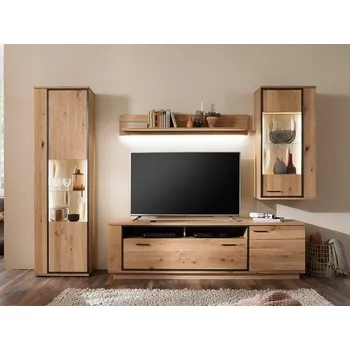 Obývací stěna Nábytek do obývacího pokoje CAMPINAS II dub sukatý bělený