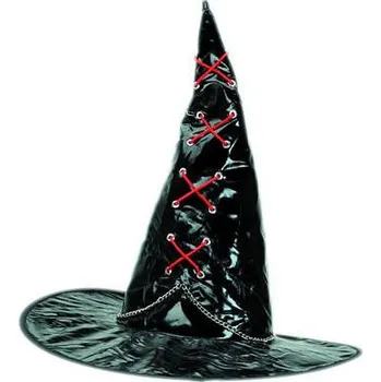 Karnevalový doplněk Čarodějnický s červeným prošíváním