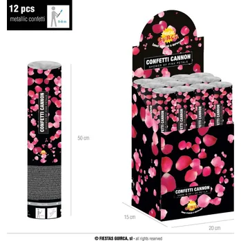 Konfeta Fiestas Guirca Vystřelovací konfety růžové 50 cm 6924