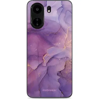Pouzdro na mobilní telefon Lesklý kryt Mobiwear Glossy - Xiaomi Redmi 13C - G050G - Fialový mramor (Prémiové lesklé pouzdro, obal, kryt Mobiwear Glossy na mobil Xiaomi Redmi 13C - G050G - Fialový mramor, materiál Plast + TPU silikon - krytí po všech stranách, neošoupatelný potisk,)