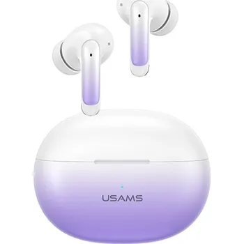 Sluchátka Sluchátka USAMS XD19 TWS - Bluetooth bezdrátová - USB-C - špunty - fialový přechod