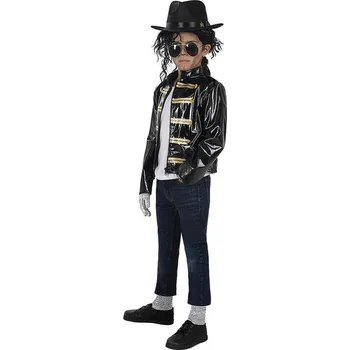 Karnevalový kostým Funiglobal - Černá vojenská bunda Michael Jackson pro chlapce - 3-4 years