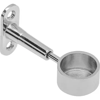 Věšák Interex Koncovka na kulatou věšákovou tyč - uzavřená / Lesklý chrom