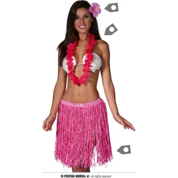 Karnevalový doplněk Fiestas Guirca Hawajský set pro dospělé růžový - růžová