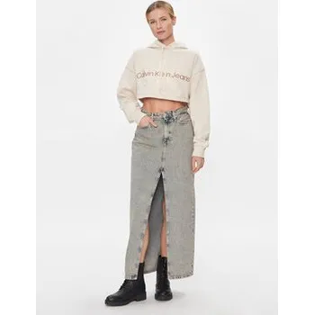 Pánská mikina Calvin Klein Jeans Mikina Hero Monologo Short Hoodie J20J222540 Écru Regular Fit XS