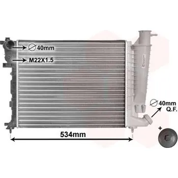 Chladič motoru Chladič, chlazení motoru VAN WEZEL 09002059