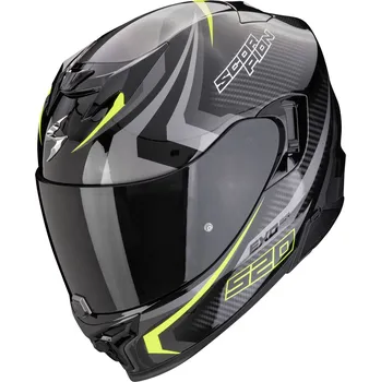 Helma na motorku SCORPION přilba EXO-520 EVO AIR Terra black/silver/neon yellow - M