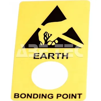ESD Štítek Earth Bonding Point (EBP), 25x45mm, pásek s 10 štítky, 22 - 101005695