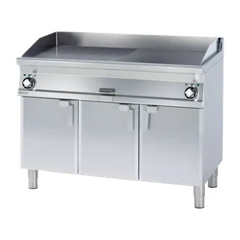 Grilovací deska 119x52 elektrická chromovaná kombinovaná s podestavbou 400 V | RM - FTLR-712ETS