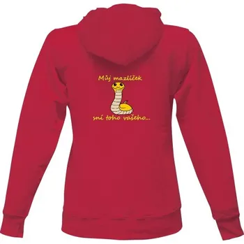 Dámská mikina Dámská mikina s kapucí s potiskem Dámská mikina s kapucí &quot;Můj mazlíček had&quot; dámské