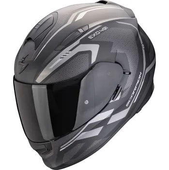 Helma na motorku SCORPION přilba EXO-491 Kripta matt black/silver - 2XL
