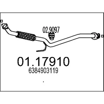 Auto-moto Výfuková trubka MTS 01.17910