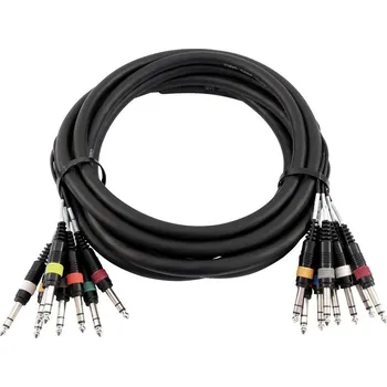 Audio kabel Snake kabel 8x Jack 6,3 - 8x Jack 6,3 stereo, 3 m