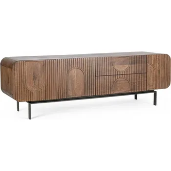 Televizní stolek BIZZOTTO dřevěný TV stolek ORISSA hnědý 0747237