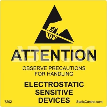 ESD Lepicí štítek - logo ESD, RS-471, 51x51mm, role 500 štítků, 7202 - 101006293