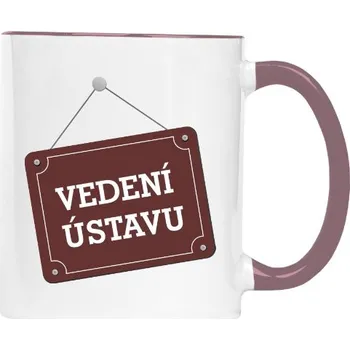 Hrnek malý barevný s potiskem Vedení ústavu - Hrnek