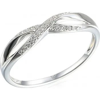 Prsten Gems, Půvabný prsten Lily, bílé zlato a brilianty, vel.: 51, ø16,2 mm, 3868017-0-51-69