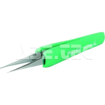 Kosmetická pinzeta Pinzeta Ergo-Grip s rovnými špičkami, ESD, 129mm - 103006751