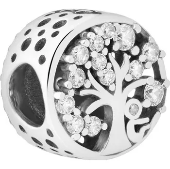 Přívěsek Stříbrný přívěsek Beads se zirkony - dřevo - AP535-2020