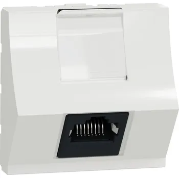 Elektrická zásuvka SCHN NU340718 Unica - Zásuvka datová zkosená RJ45 Kat.6 STP, 2M, Bílá