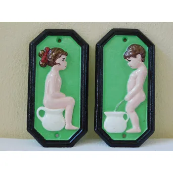 Plechová cedule LITINOVÉ - KOVOVÉ CEDULE - WC - KLUK - HOLKA