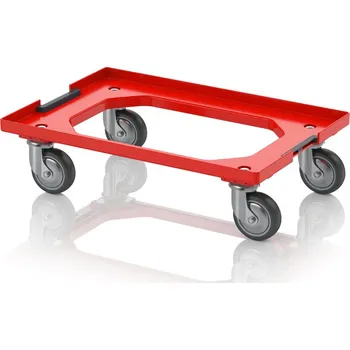 paleta Přepravní vozík Kompakt s propojovacím systémem a gumovými koly 61,6 x 41,6 x 17,2 cm - Dopravní červená - Dopravní červená - materiál: ABS - RO V 64 GU FA-3020