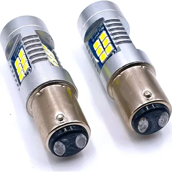 Autožárovka Akce - LED BA15D canbus žárovka bílá 6000K 21LED (Autožárovka BA15D 21LED)