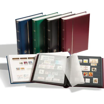 Obal pro sběratelský předmět Leuchtturm COMFORT vatovaný zásobník s bílými listy Barva: Modrá, Počet stran: 32 stran