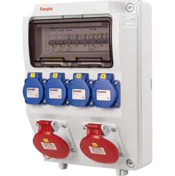 modulární přístroj a rozvaděč FAMATEL v1120 - ZSF40200000.0 /3958 zásuvková skříň IP44 jištěná bez chrániče v1120