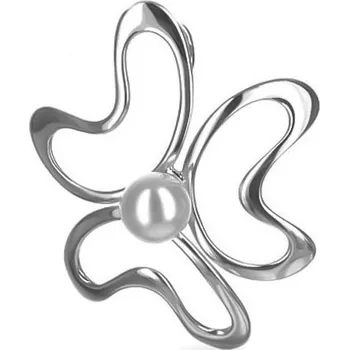 Přívěsek Argento 82986 Stříbrný přívěsek - bílá syntetická perla ve tvaru kuličky