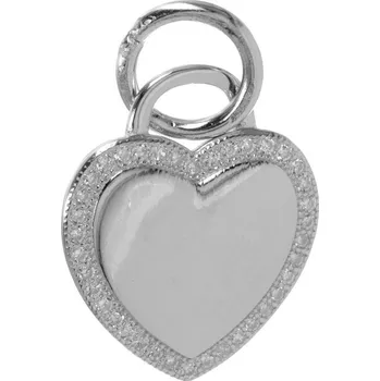 Přívěsek Argento 84953 Stříbrný přívěsek - srdíčko, čiré kulaté zirkony