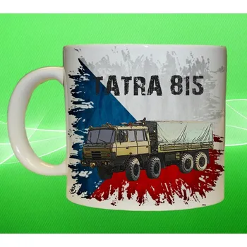 hrnek s vojenským autem české výroby 815 8x8 vlajka