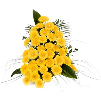umělá květina Variace žluté gerbery 40 květů viz ilustrace (+1750 Kč)