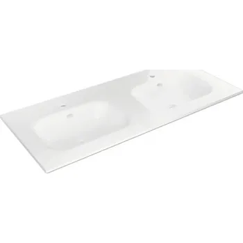 Umyvadlo Dvojité nábytkové umyvadlo Jungborn SEDICI 121 x 51,5 cm lesklá bílá FR04011