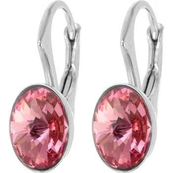 Náušnice Argento 66169 Stříbrné náušnice - oválný křišťál Swarovski