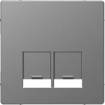 SCHN MTN4572-6036 Merten - Centrální deska pro datovou zásuvku 2xRJ45 Actassi, D-Life, Stainless Ste
