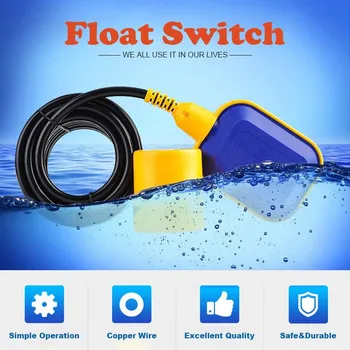 Bazénový plovák Plovákový spínač regulátoru regulátoru hladiny kapaliny 5 metrů Nové zboží