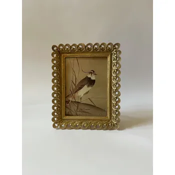 Obraz OBRÁZEK VE ZLATÉM ZDOBENÉM RÁMU - PTÁČEK