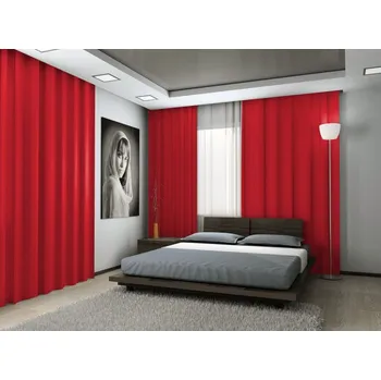 Závěs Zatemňovací Neprůhledné Závěsy - Black Out Cervená (SSIC)