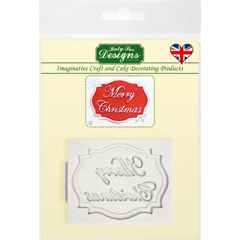 Party dekorace Cakesupplies Silikonová forma pro modelování - Merry Christmas