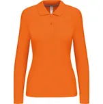 KARIBAN Dámská polokošile pique dl.rukáv Velikost: 3XL, Barva: oranžová