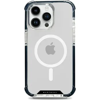 Pouzdro na mobilní telefon Odolný obal Mobiwear MagSafe Elite Bumper - Apple iPhone 14 Pro Max - D001D Čiré (Odolný kryt, pouzdro, obal Mobiwear Elite Bumper na mobil Apple iPhone 14 Pro Max - D001D Čiré, materiál Plast + TPU silikon + kov - zesílená ochrana telefonu, podpora)