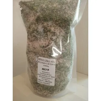 Kuchyňská sůl Himálajská sůl růžová bylinková uzavíratelný sáček, Velikost balení 200g