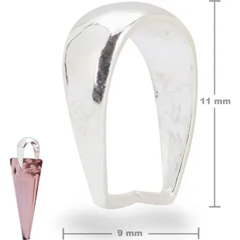 Přívěsek Stříbrná bižuterní šlupna 11 x 9 mm